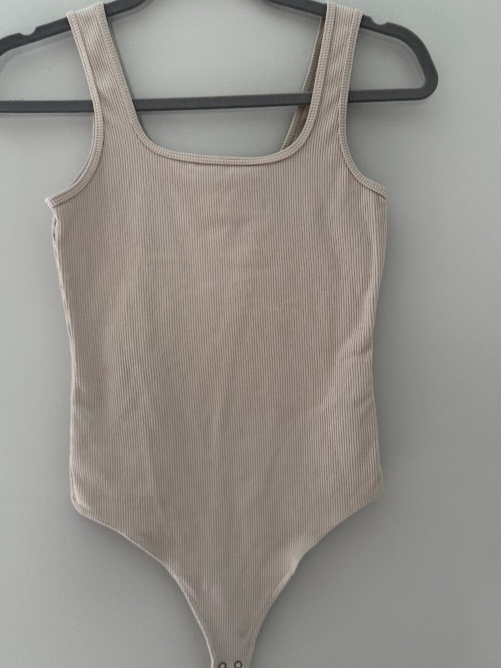 Abercrombie & Fitch Tan Ribbed Bodysuit Size Small